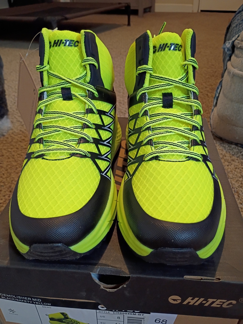 HI-TEC Neon Yellow Athletic Sneakers